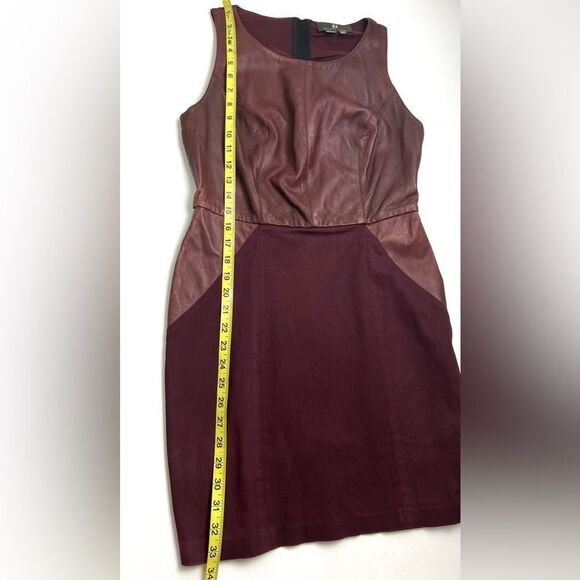 Anthropologie Sachin + Babi Carolina Lamb Leather & Stretch Cotton Mini Dress - Picture 10 of 12